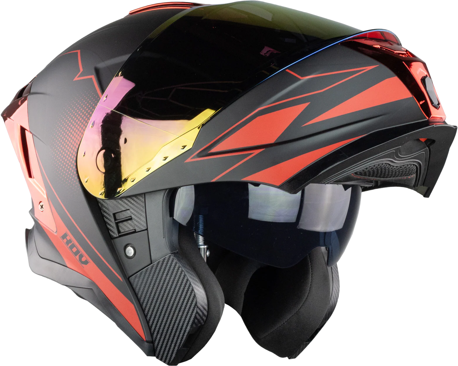 CASCO APOLO ACTIVE NEGRO-ROJO - Image 5