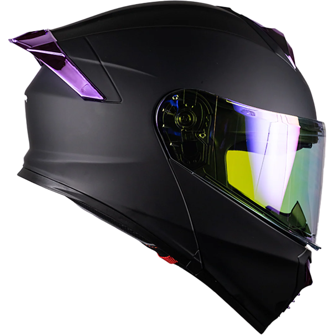 CASCO THUNDER NEGRO MATE MORADO