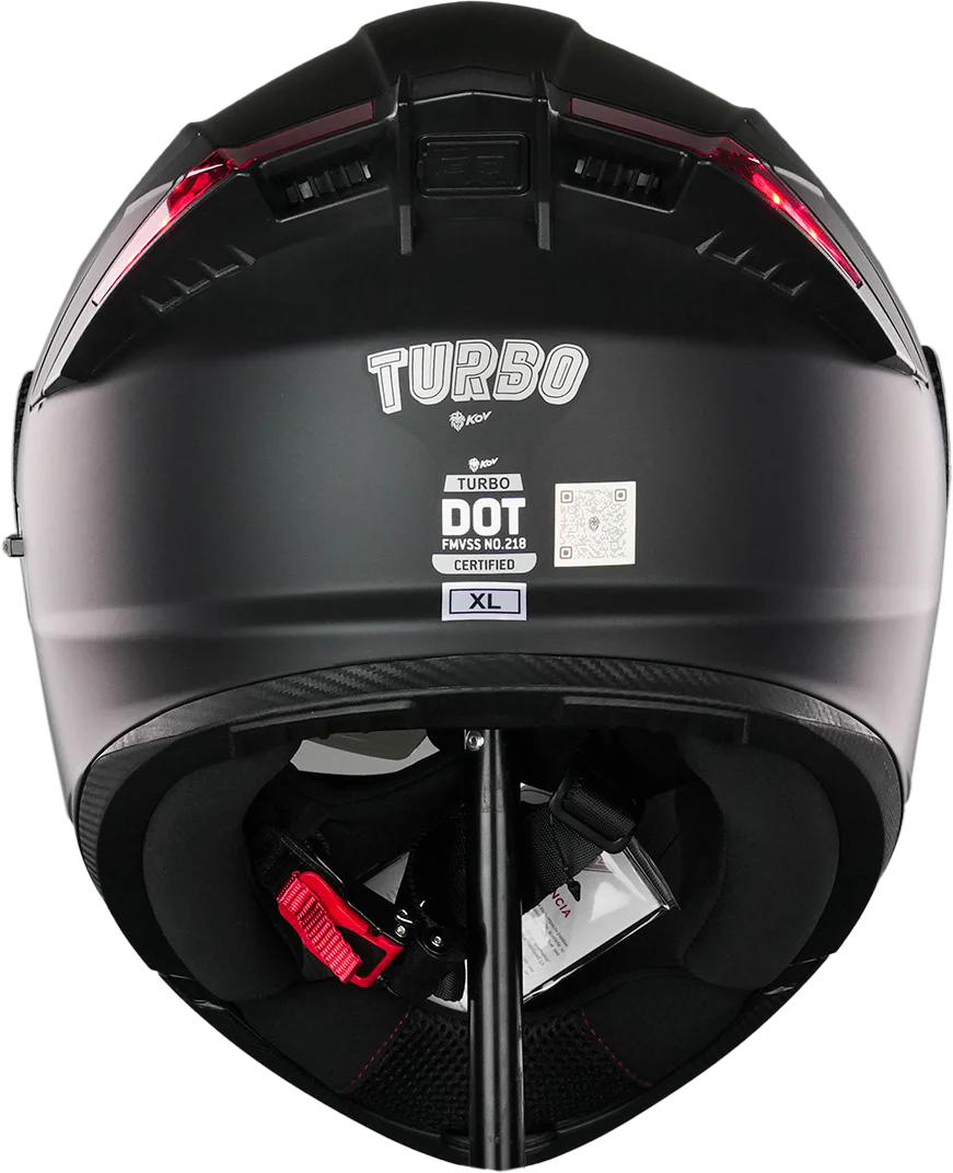 CASCO TURBO NEGRO MATE CON LUZ LED - Image 4