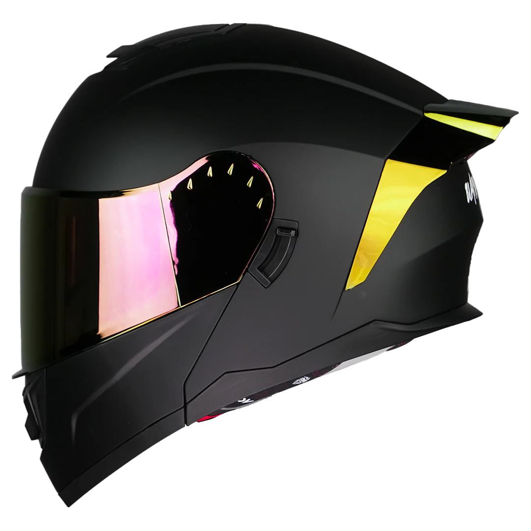 CASCO ZERO BLACK DEMON NEGRO CON LUZ LED - Image 3