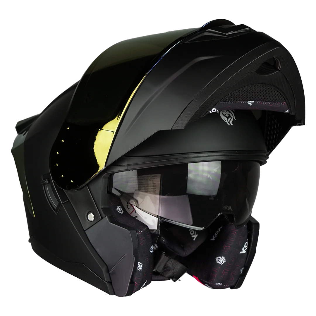 CASCO ZERO BLACK DEMON NEGRO CON LUZ LED - Image 5