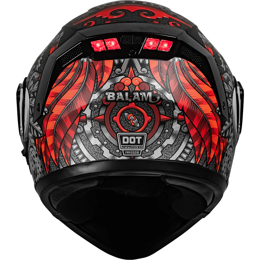 CASCO ESTELAR BALAM ROJO CON LUZ LED - Image 4