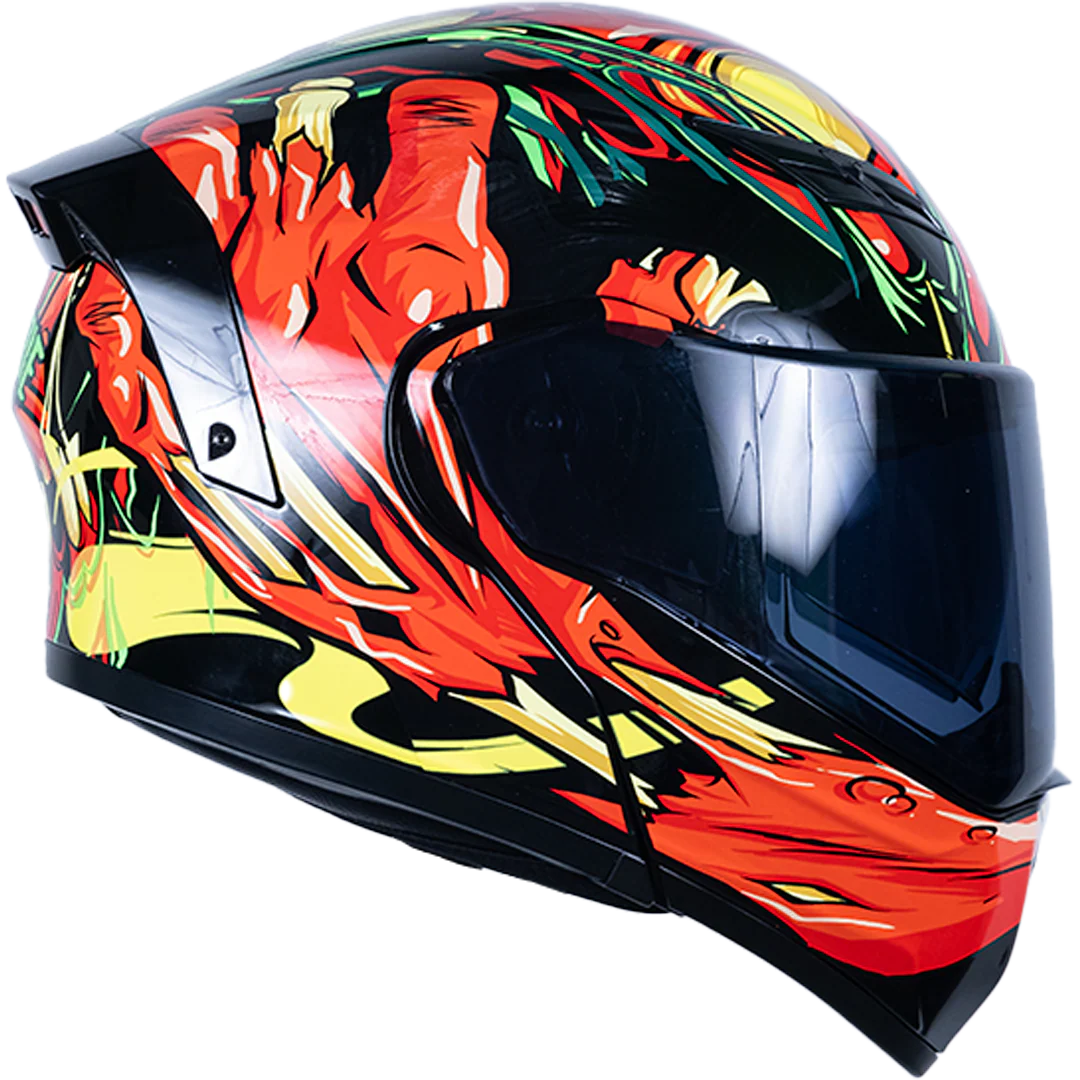 CASCO ESTELAR ZOMBIE ROJO