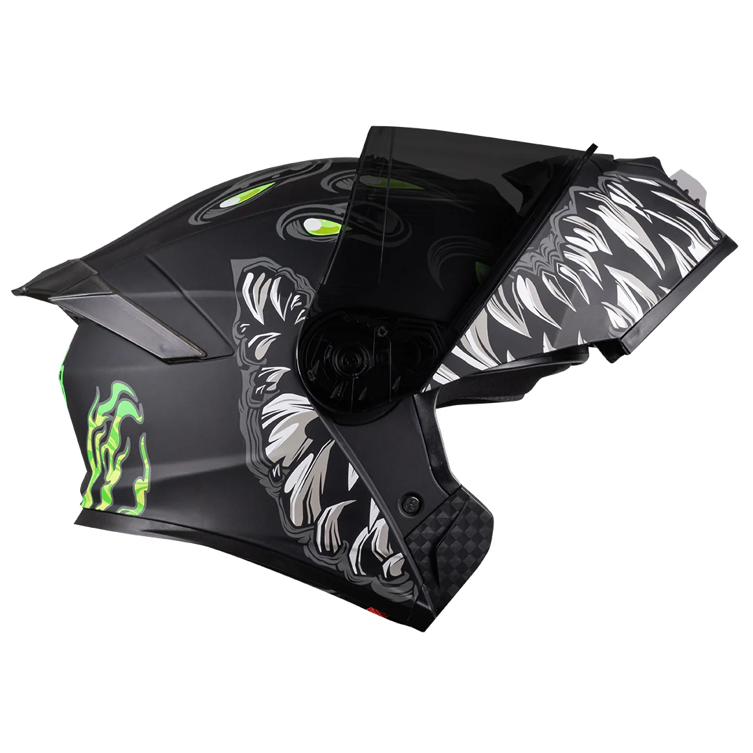 CASCO THUNDER TOXIC NEGRO FLUORESCENTE - Image 4