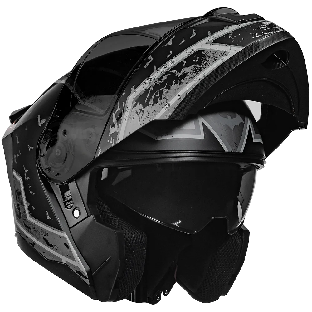 CASCO ZERO DC BATMAN GRIS ABATIBLE - Image 5
